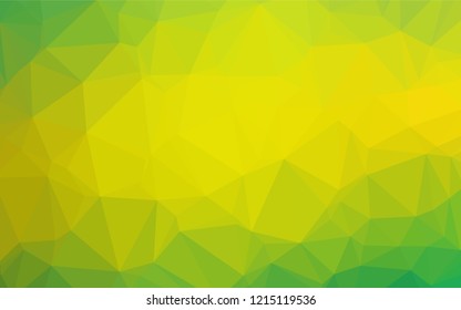 Light Green, Yellow vector blurry hexagon template. Creative illustration in halftone style with gradient. The textured pattern can be used for background.