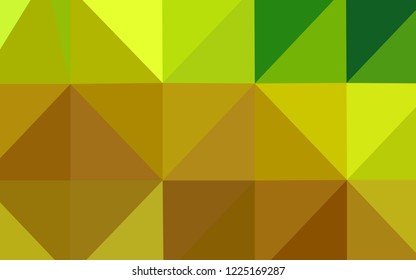 Light Green, Yellow vector blurry triangle pattern. Colorful illustration in abstract style with gradient. Brand-new style for your business design.