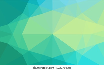 Light Green, Yellow vector blurry hexagon template. Modern geometrical abstract illustration with gradient. Brand new style for your business design.
