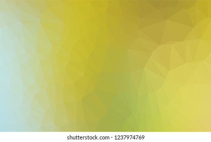 Light Green, Yellow vector blurry hexagon texture. Creative geometric illustration in Origami style with gradient. Brand new design for your business.