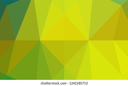 Light Green, Yellow vector blurry hexagon pattern. A completely new color illustration in a vague style. The completely new template can be used for your brand book.
