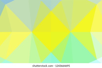 Light Green, Yellow vector blurry hexagon texture. A sample with polygonal shapes. The textured pattern can be used for background.