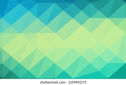 Light Green, Yellow vector blurry triangle template. Colorful illustration in Origami style with gradient.  Template for your brand book.