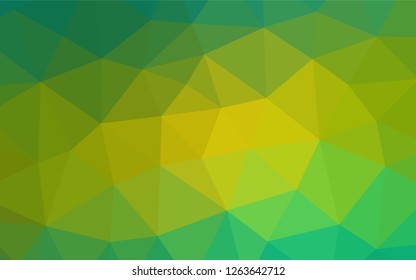 Light Green, Yellow vector blurry hexagon template. Creative geometric illustration in Origami style with gradient. The elegant pattern can be used as part of a brand book.