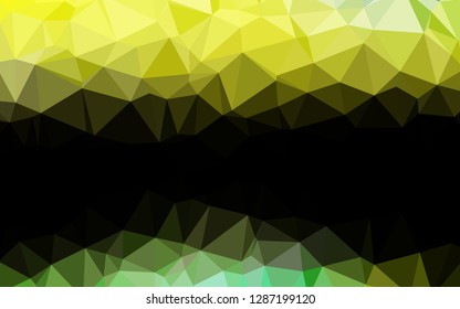 Light Green, Yellow vector blurry triangle pattern. Colorful abstract illustration with gradient. Triangular pattern for your business design.