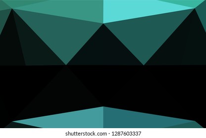 Light Green, Yellow vector blurry hexagon texture. A vague abstract illustration with gradient. Triangular pattern for your business design.