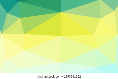 Light Green, Yellow vector blurry triangle pattern. An elegant bright illustration with gradient. Textured pattern for background.
