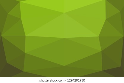 Light Green, Yellow vector blurry triangle pattern. A completely new color illustration in a vague style. Completely new template for your business design.