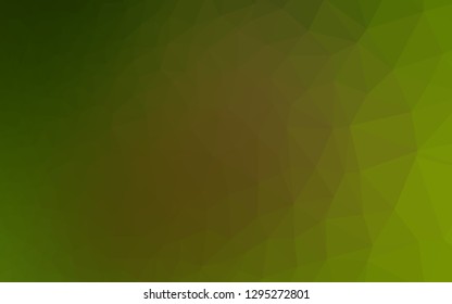 Light Green, Yellow vector blurry triangle texture. Geometric illustration in Origami style with gradient. Completely new design for your business.