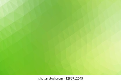 Light Green, Yellow vector blurry triangle texture. Modern geometrical abstract illustration with gradient. Elegant pattern for a brand book.
