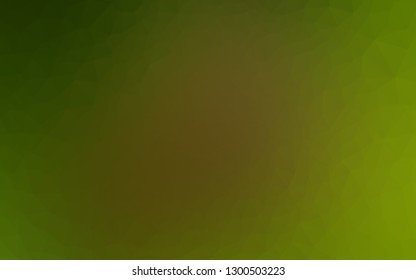 Light Green, Yellow vector blurry triangle texture. Colorful abstract illustration with gradient. Brand new style for your business design.