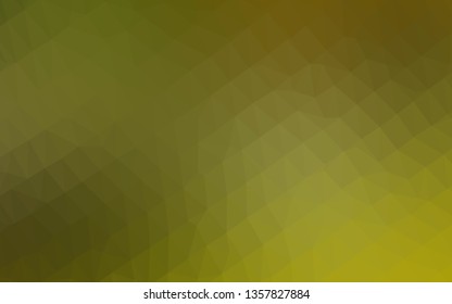 Light Green, Yellow vector blurry triangle template. Modern geometrical abstract illustration with gradient. Completely new template for your business design.