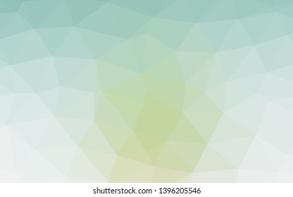 Light Green, Yellow vector blurry triangle pattern. A vague abstract illustration with gradient. Triangular pattern for your business design.