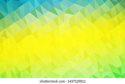 Light Green, Yellow vector blurry triangle template. Shining illustration, which consist of triangles. Template for your brand book.