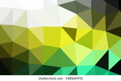 Light Green, Yellow vector blurry triangle template. Colorful abstract illustration with gradient. Brand new design for your business.