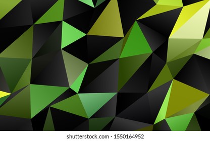 Light Green, Yellow vector blurry triangle texture. Colorful abstract illustration with gradient. Template for your brand book.