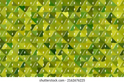 Verde claro, amarillo vectorial borrosa plantilla de arcos. Ilustración brillante, que consiste en líneas borrosas. La plantilla se puede utilizar como fondo para teléfonos móviles.
