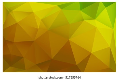 Light Green Yellow vector blurry triangle background design. Geometric background in Origami style with gradient. 