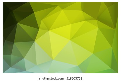 Light Green Yellow vector blurry triangle background design. Geometric background in Origami style with gradient. 