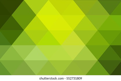 Light Green Yellow vector blurry triangle background design. Geometric background in Origami style with gradient. 