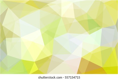 Light Green Yellow vector blurry triangle background design. Geometric background in Origami style with gradient. 