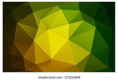 Light Green, Yellow vector blurry triangle background design. Geometric background in Origami style with gradient. 