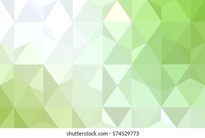 Light Green, Yellow vector blurry triangle background design. Geometric background in Origami style with gradient. 