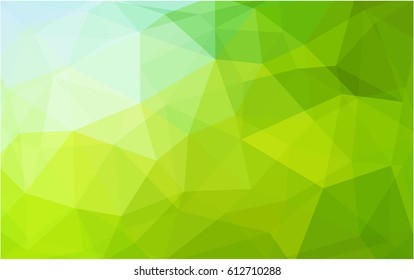 Light Green, Yellow vector blurry triangle background design. Geometric background in Origami style with gradient. 