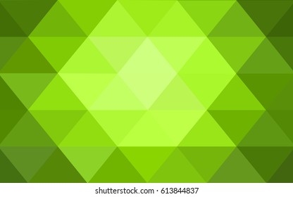 Light Green, Yellow vector blurry triangle background design. Geometric background in Origami style with gradient. 