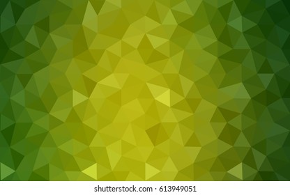 Light Green, Yellow vector blurry triangle background design. Geometric background in Origami style with gradient. 