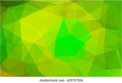 Light Green, Yellow vector blurry triangle background design. Geometric background in Origami style with gradient. 