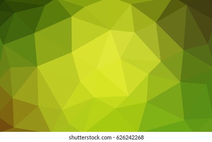Light Green, Yellow vector blurry triangle background design. Geometric background in Origami style with gradient. 