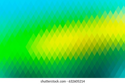 Light Green, Yellow vector blurry rectangular background. Geometric background in square style with gradient. The pattern can be used for brand-new background.