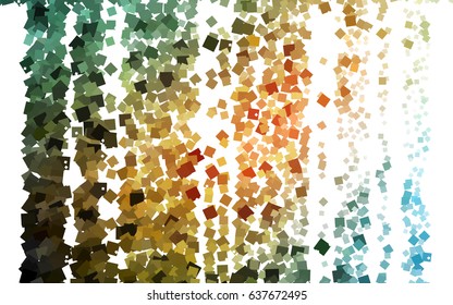 Light Green, Yellow vector blurry rectangular background. Geometric background in square style with gradient. The pattern can be used for brand-new background.