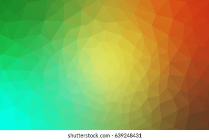 Light Green, Yellow vector blurry triangle background design. Geometric background in Origami style with gradient. 