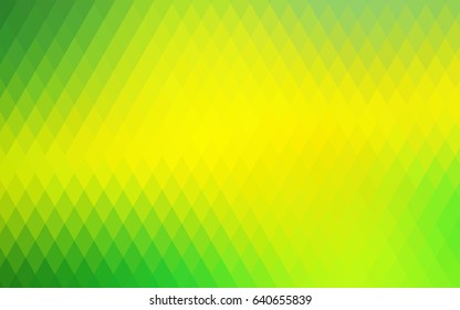 Light Green, Yellow vector blurry rectangular background. Geometric background in square style with gradient. The pattern can be used for brand-new background.