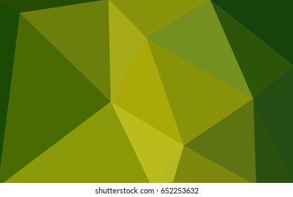 Light Green, Yellow vector blurry triangle background design. Geometric background in Origami style with gradient. 
