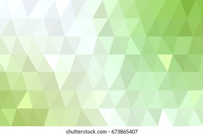 Light Green, Yellow vector blurry triangle background design. Geometric background in Origami style with gradient. 