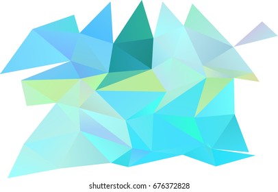 Light Green, Yellow vector blurry triangle template. A completely new color illustration in a vague style. The completely new template can be used for your brand book.