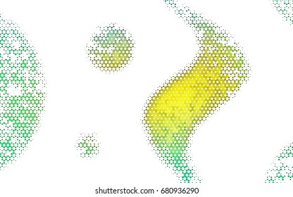 Light Green, Yellow vector blurry hexagon background design. Geometric background in Origami style with gradient. 