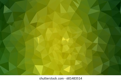 Light Green, Yellow vector blurry triangle background design. Geometric background in Origami style with gradient. 