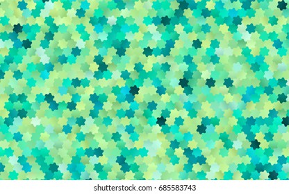 Light Green, Yellow vector blurry hexagon background design. Geometric background in Origami style with gradient. 