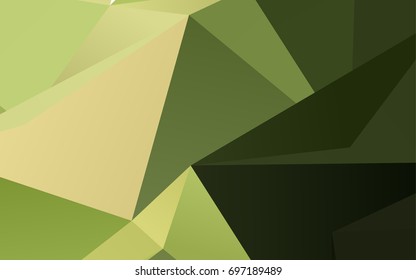 Light Green, Yellow vector blurry triangle background. A sample with polygonal shapes. Brand-new style for your business design.