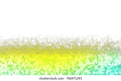 Light Green, Yellow vector blurry hexagon background design. Geometric background in Origami style with gradient. 