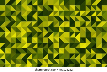 Light Green, Yellow vector blurry triangle pattern. Glitter abstract illustration with an elegant design. A completely new template for your business design.
