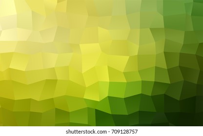 Light Green, Yellow vector blurry rectangular background. Geometric background in square style with gradient. The pattern can be used for brand-new background.