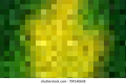 Light Green, Yellow vector blurry rectangular background. Geometric background in square style with gradient. The pattern can be used for brand-new background.