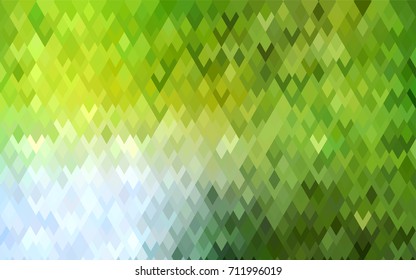 Light Green, Yellow vector blurry rectangular background. Geometric background in square style with gradient. The pattern can be used for brand-new background.