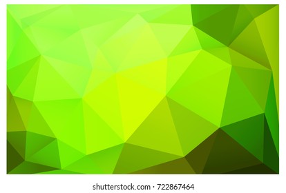 Light Green, Yellow vector blurry triangle background design. Geometric background in Origami style with gradient. 