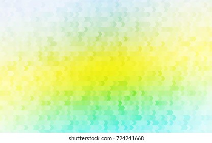 Light Green, Yellow vector blurry rectangular background. Geometric background in square style with gradient. The pattern can be used for brand-new background.